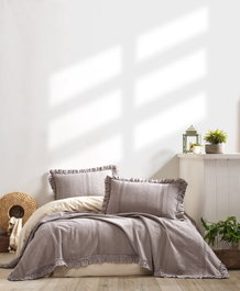 L'essentiel linge de maison Tziana - Gris